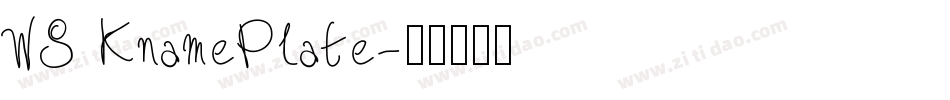 WS KnamePlate字体转换